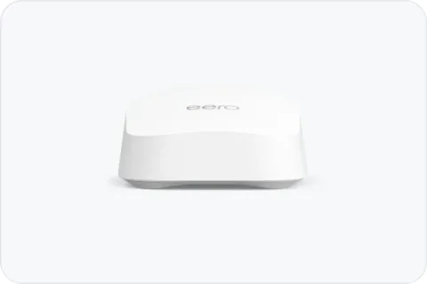 eero 7 Wi-Fi 7 router, white rounded square body, front view