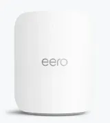 eero Pro 7 Wi-Fi 7 router, white rounded upright body, front view