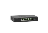 NETGEAR MS305 five-port multi-gig switch, black metal case, front angle view
