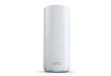 NETGEAR Orbi RBE770 Wi-Fi 7 add-on satellite, single white tower unit, front view
